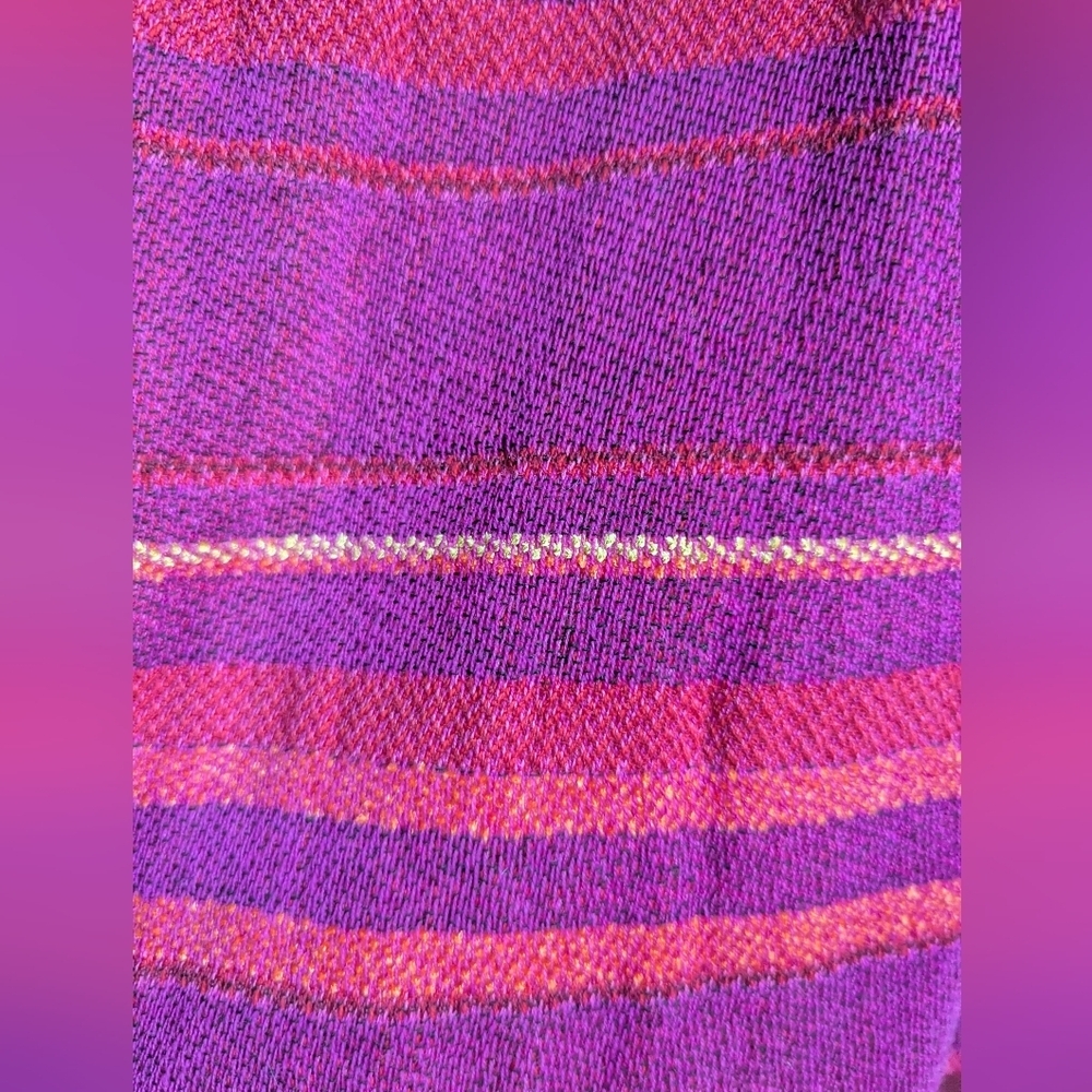 KENZO Red Pink Tartan Plaid Wool Reversible Luxury Blanket Scarf - Picture 2 of 7